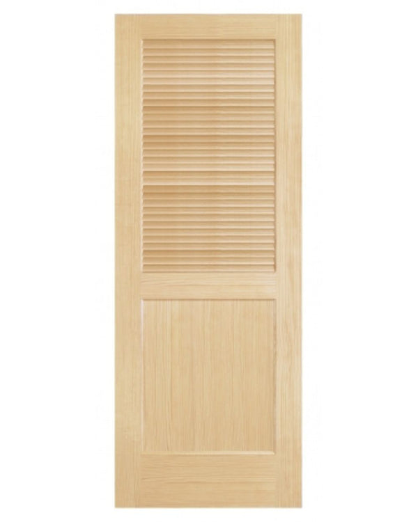 Louver Over Raised Panel Interior Door