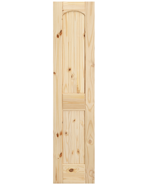 2 Panel Arch Top V-Groove Knotty Pine Interior Door