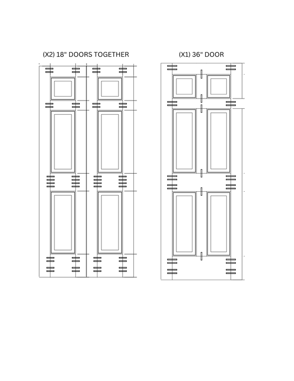 Raised Single Hip 6 Panel Pine Interior Door